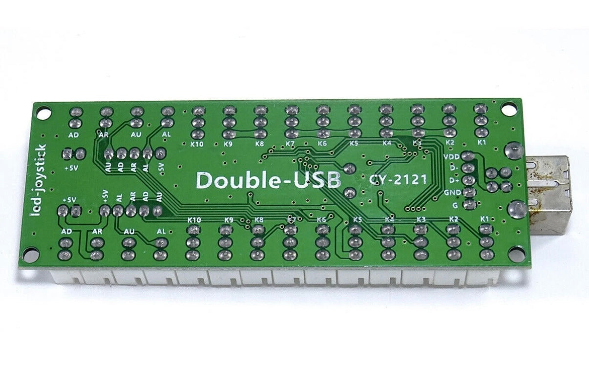 2-Player Zero Delay USB Encoder with Complete Wiring Kit (3-pin buttons)