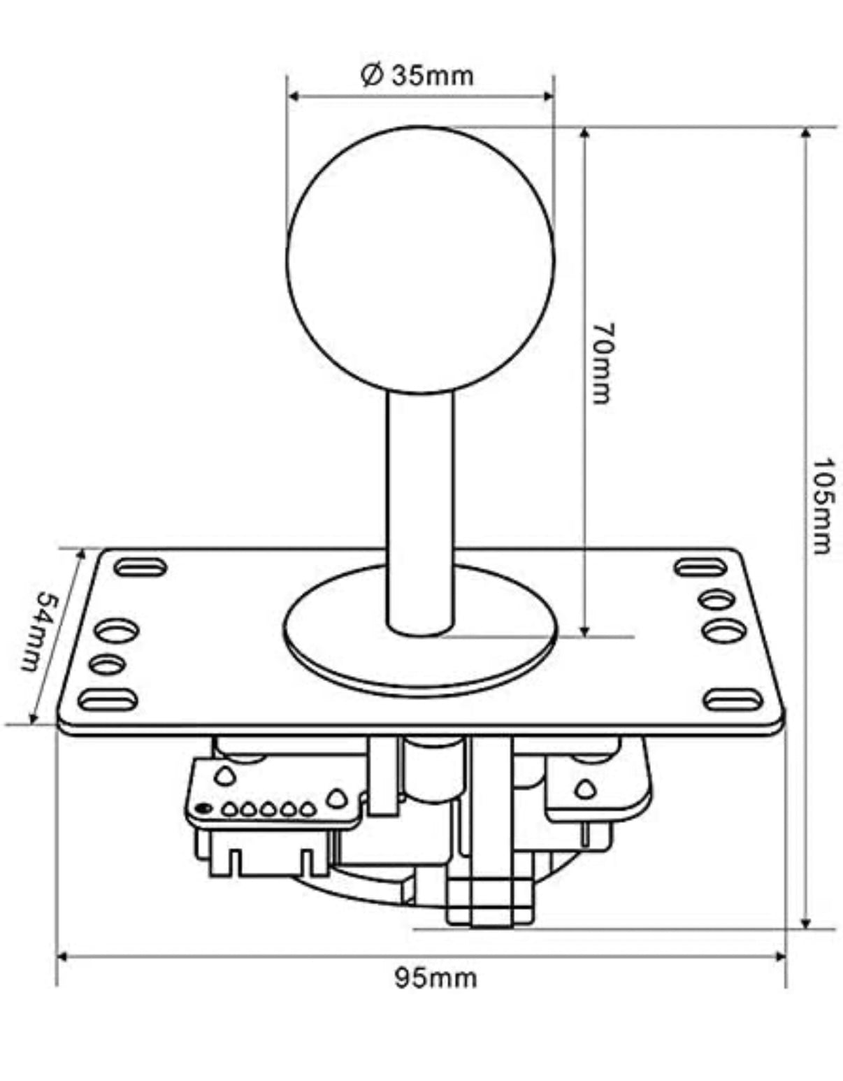 Original Sanwa JLF-TP-8YT Joystick – OEM Japanese