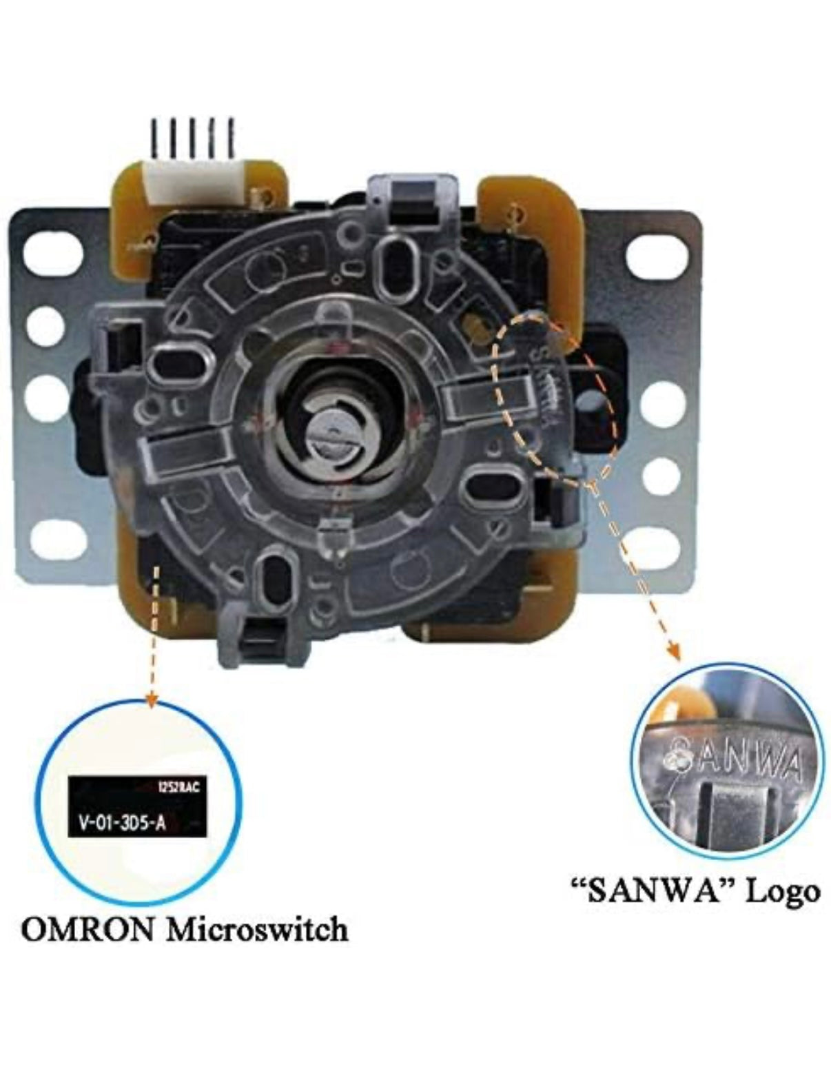 Original Sanwa JLF-TP-8YT Joystick – OEM Japanese