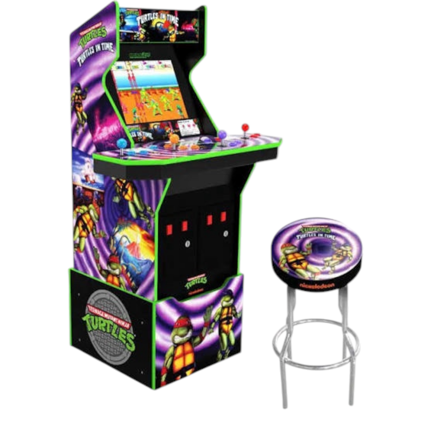 TMNT In Time Arcade1up 4-Player Showtime Arcade Mod Kit