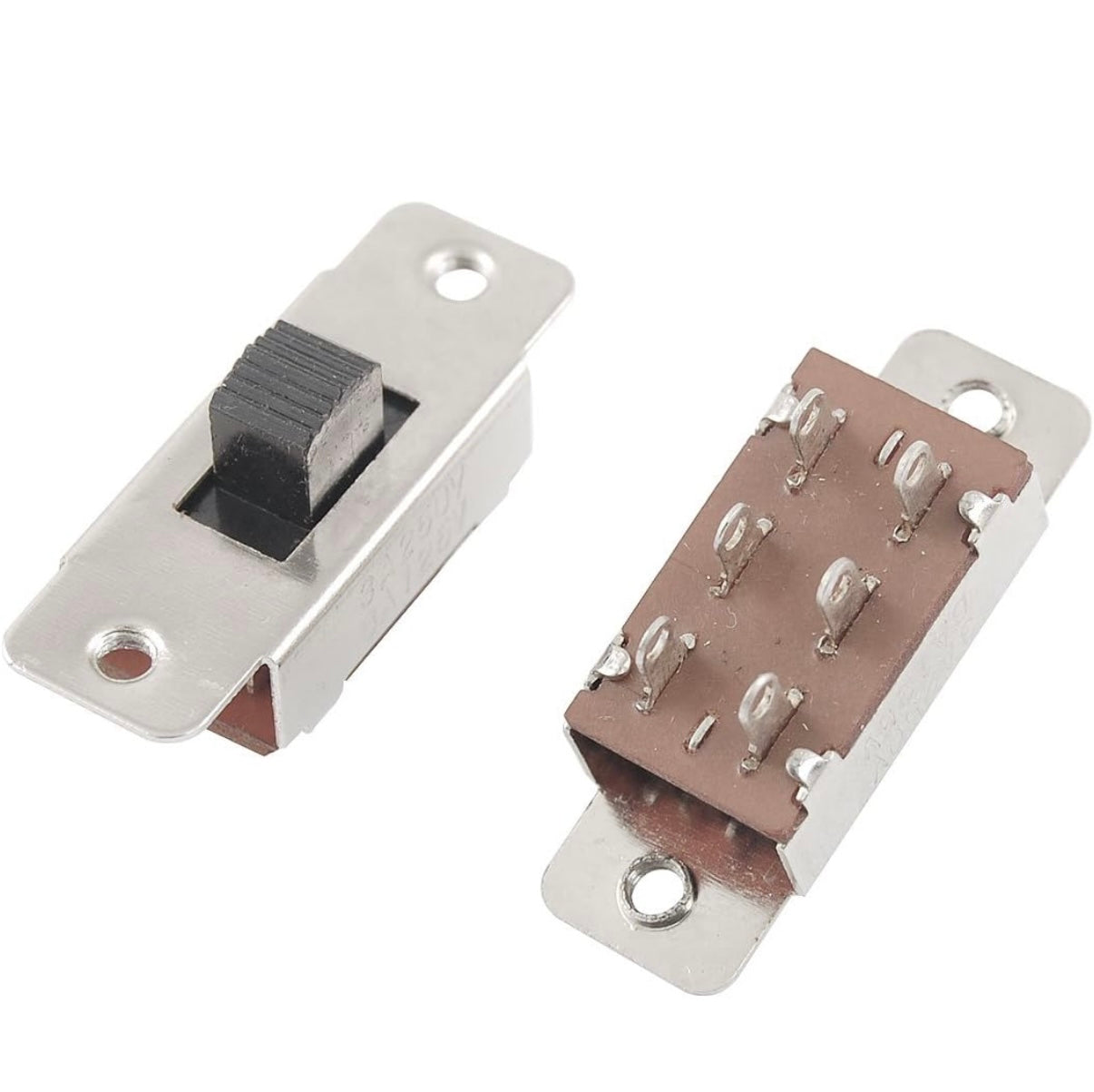 On/Off 2 Position Slide Switch 6A/125v 3A/250v AC