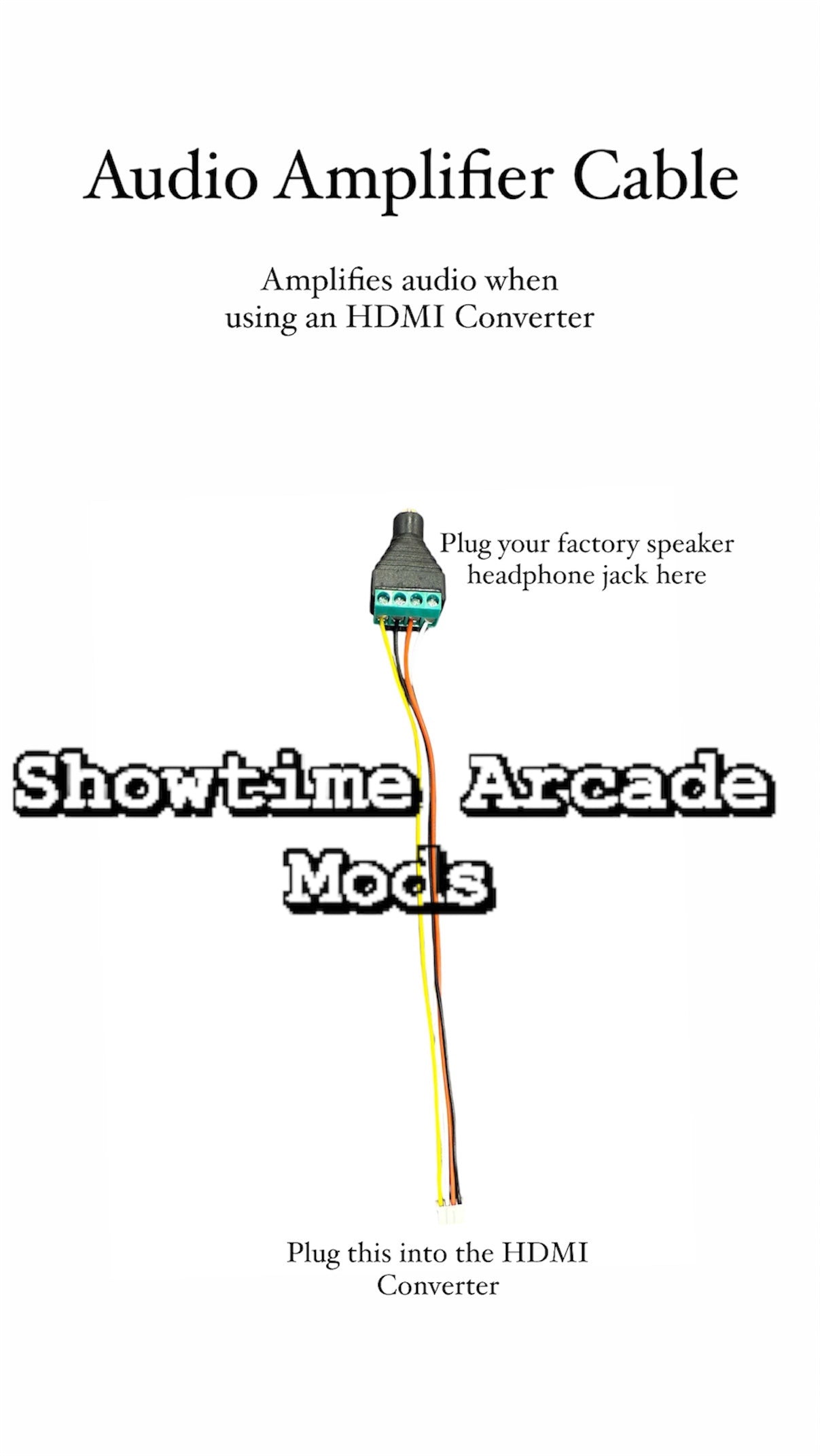 Arcade1Up Audio Amplifier Cable (Gen 3 and Newer)