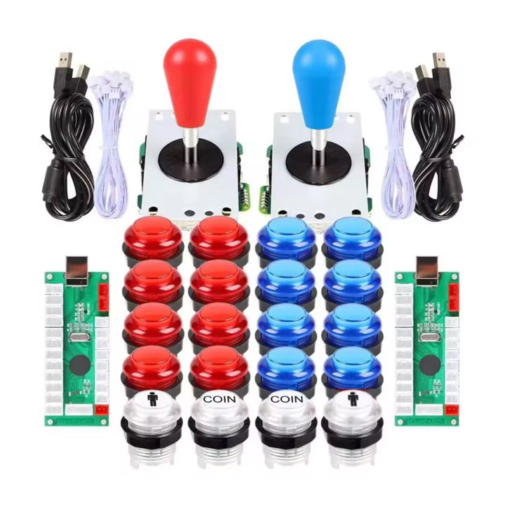 4-Player LED Arcade Joystick & Button Set