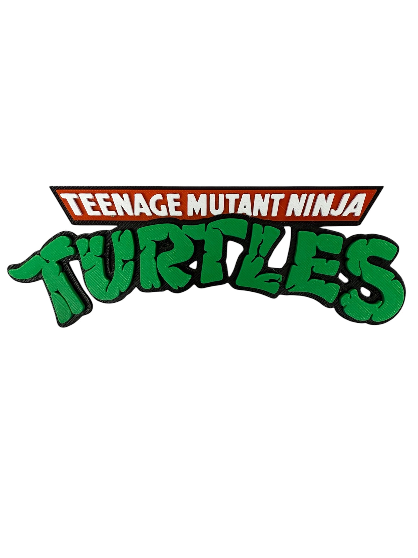TMNT Turtles Decal Logo Art – 3D Retro Collectible (6"x2.5")