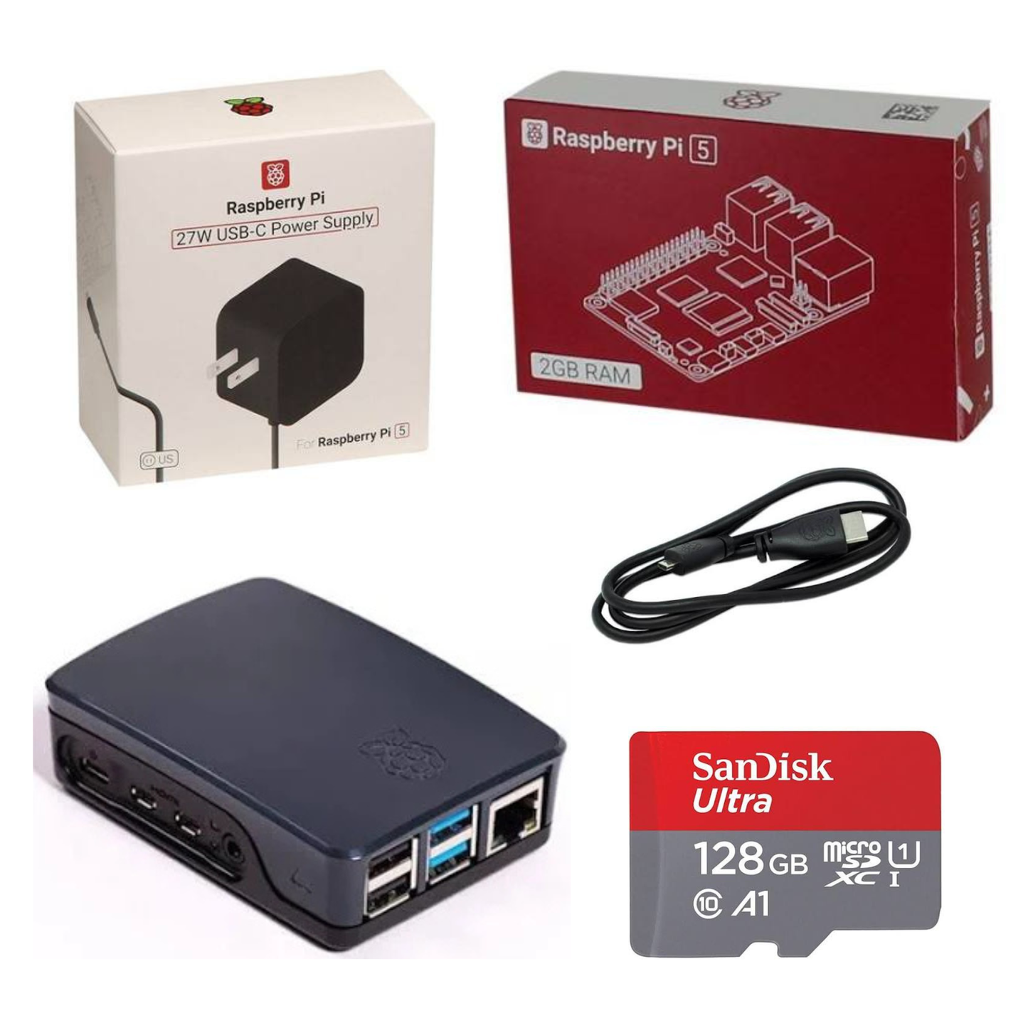 Pre-Loaded Raspberry Pi5 Kit. 128gb Micro SD Card