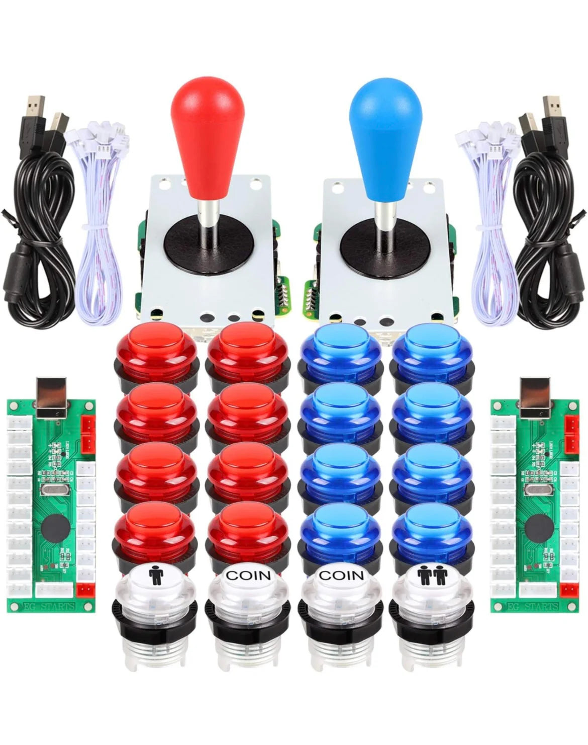 Complete Arcade1Up Mod Kit - 2 Player