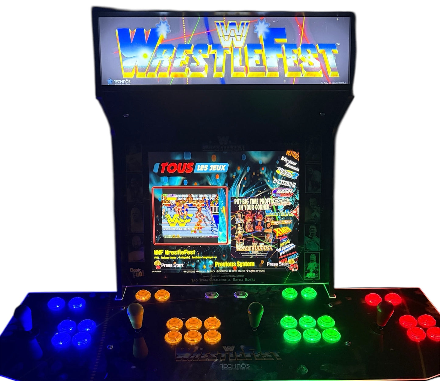 Wrestlefest Basic Fun 4-Player Conversion Showtime Arcade Mod Kit
