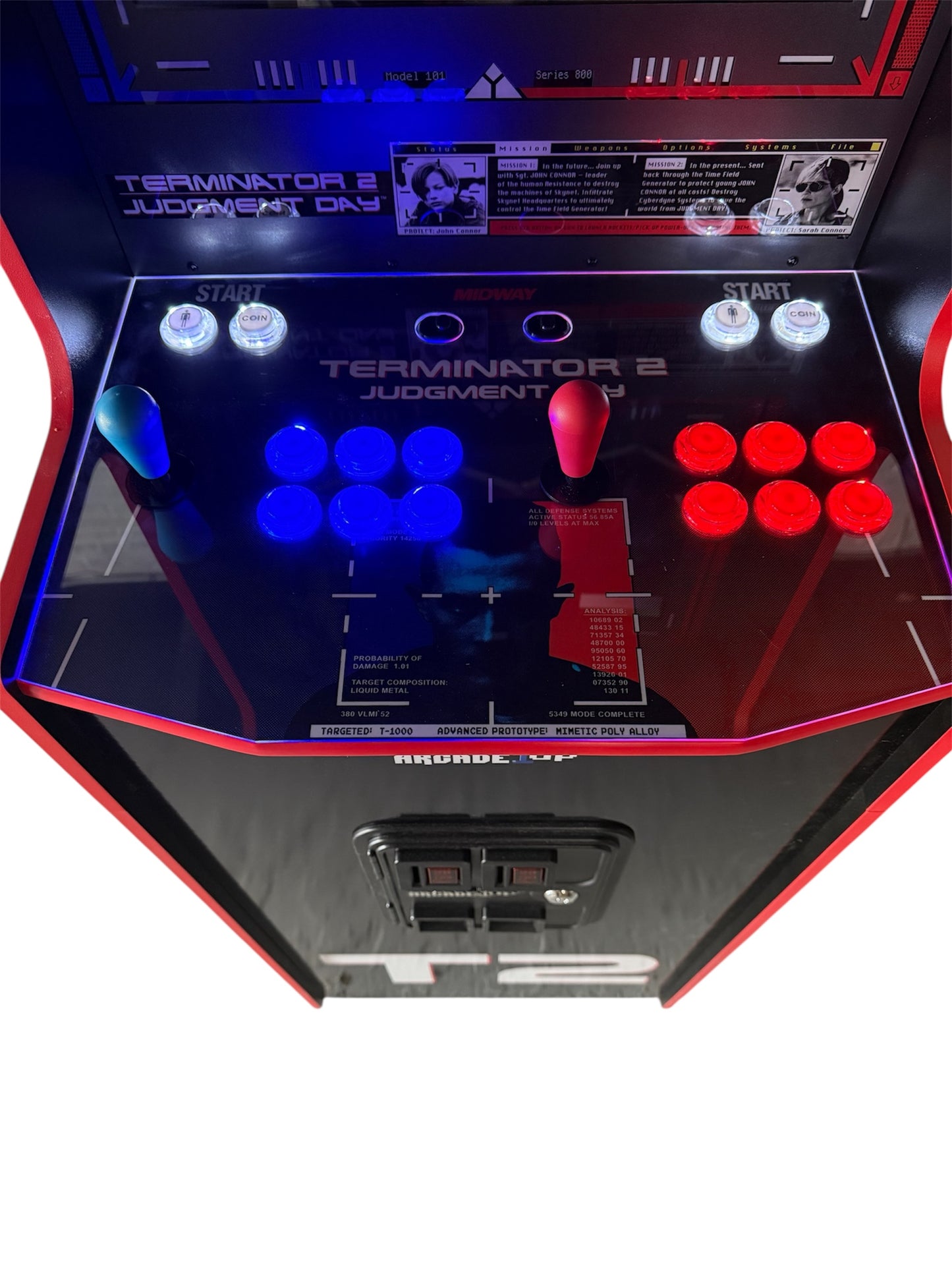 Terminator T2 Deluxe Arcade1up 2-Player Showtime Arcade Mod Kit