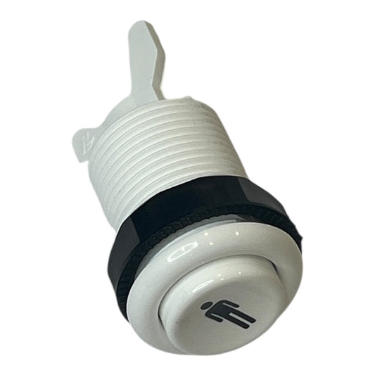 Original IL Concave Arcade Push Button 28mm Authentic Arcade Button White With 1-Player Start (Industrias Lorenzo PSL-L)