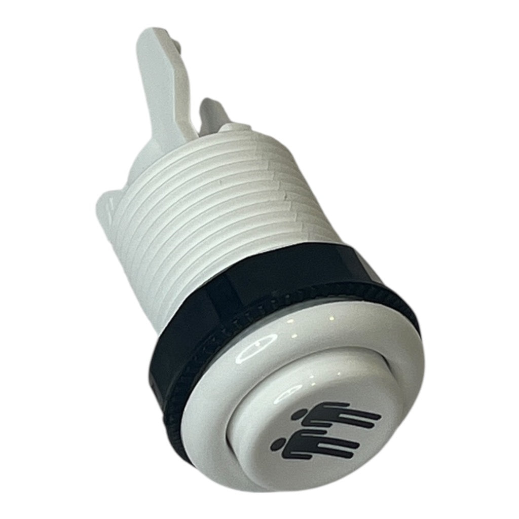 Original IL Concave Arcade Push Button 28mm Authentic Arcade Button White With 2-Player Start (Industrias Lorenzo PSL-L)