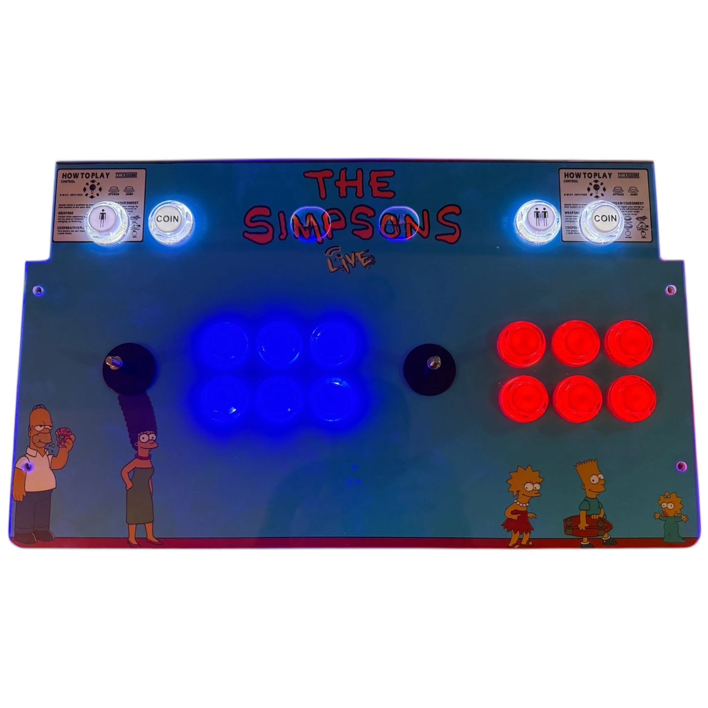 Simpsons Arcade1up 2-Player Conversion Showtime Arcade Mod Kit