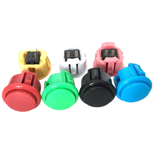 High-Quality 30mm Sanwa Replica Arcade Buttons – Multiple Colors Available