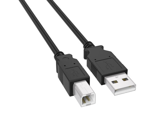 1.5M (5FT) USB Type-A to Type-B Cable – For Arcade Encoders, Raspberry Pi & PC (Male to Male)