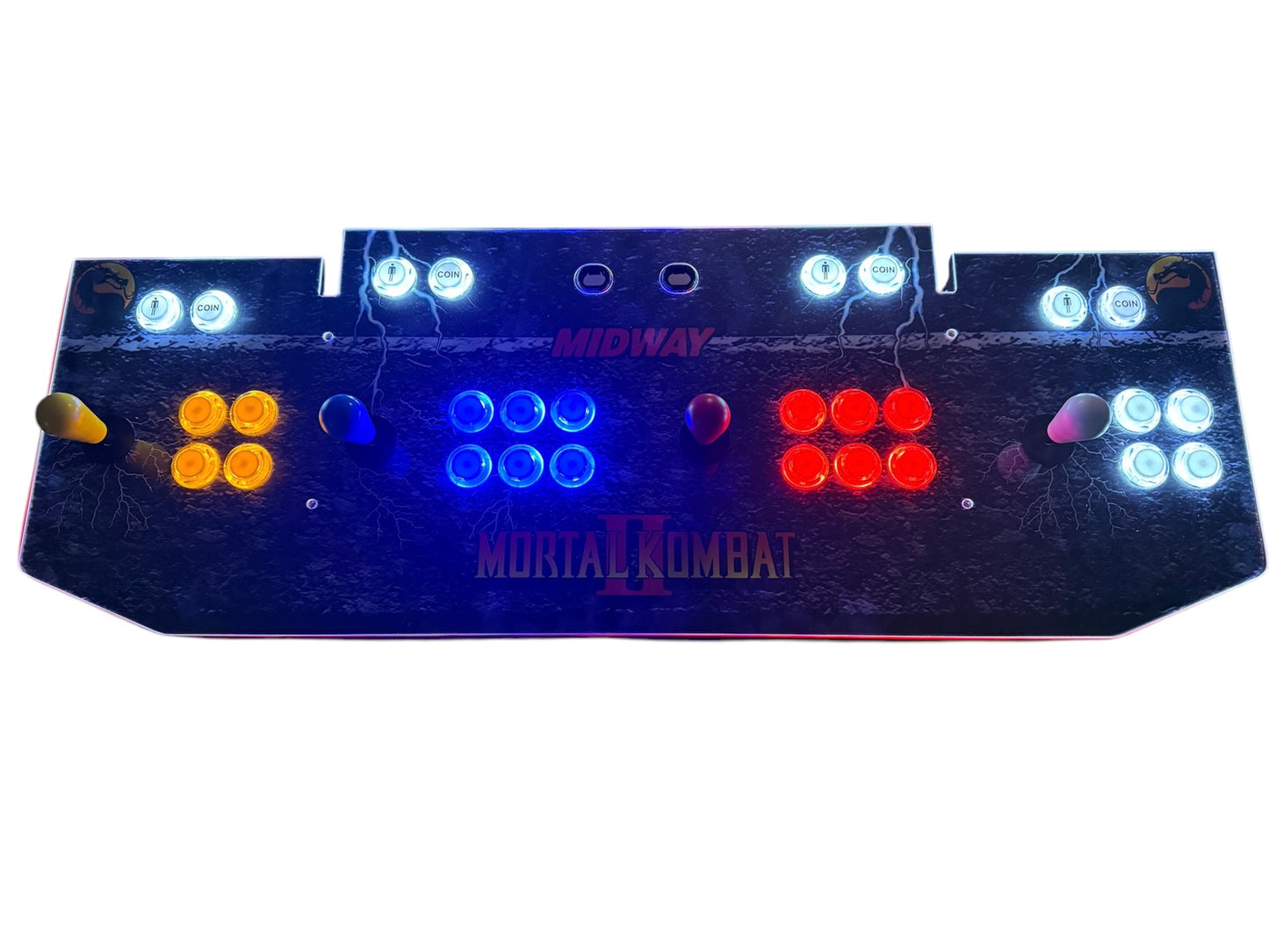 Mortal Kombat II Deluxe Arcade1up 4-Player Conversion Showtime Arcade Mod Kit