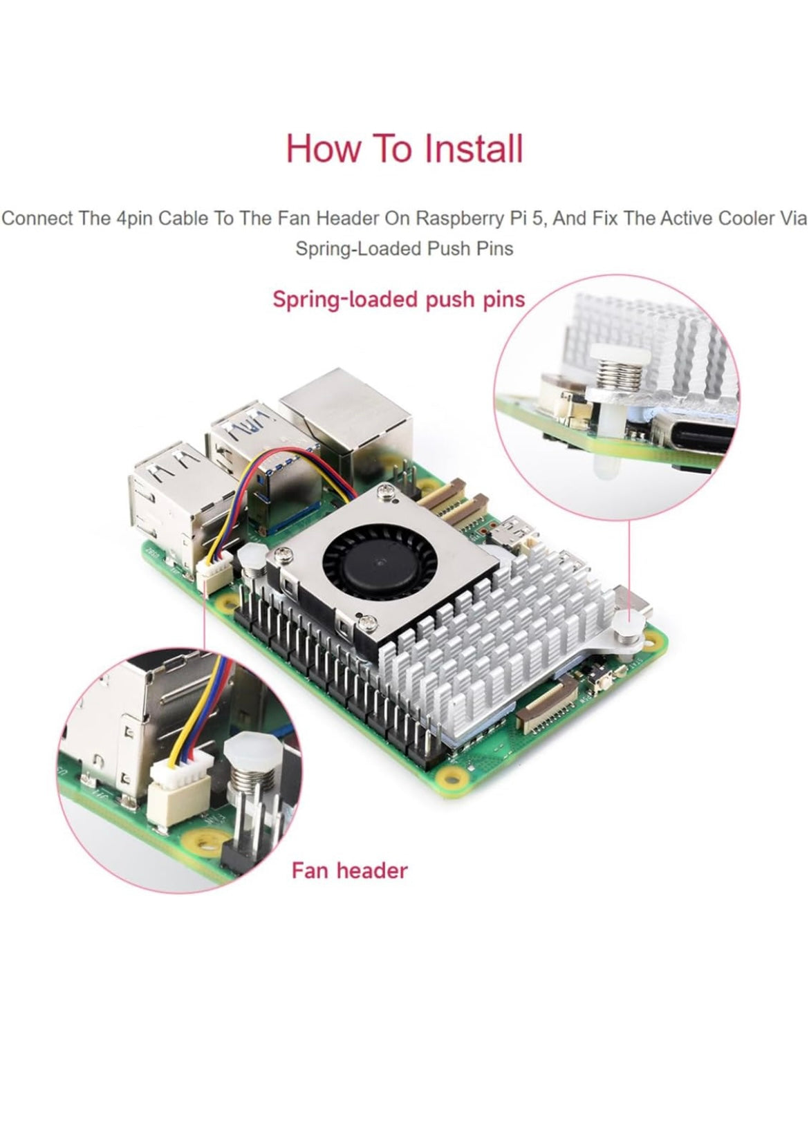 Official Raspberry Pi5 Aluminum Cooling Fan