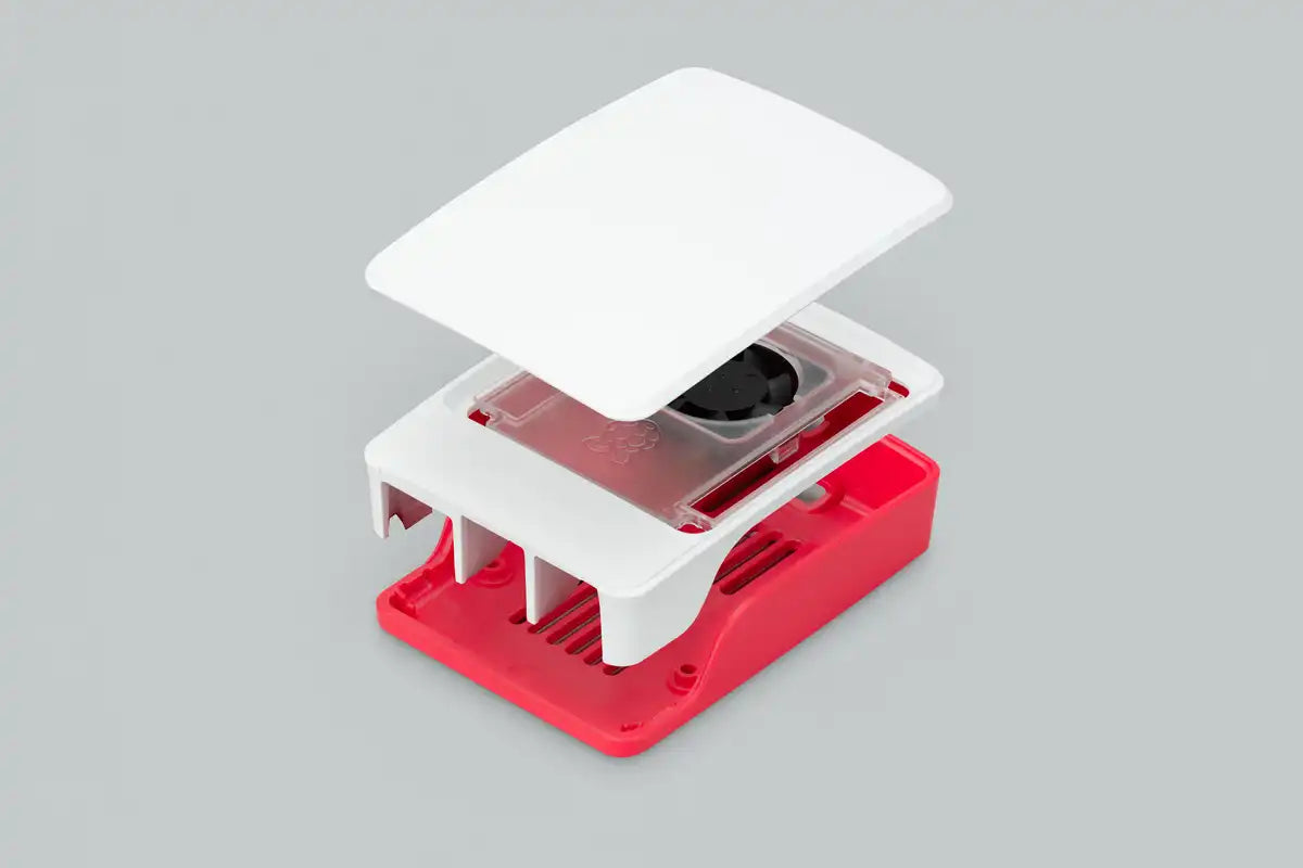 Official Raspberry Pi5 Case (Red & White with Cooling Fan)