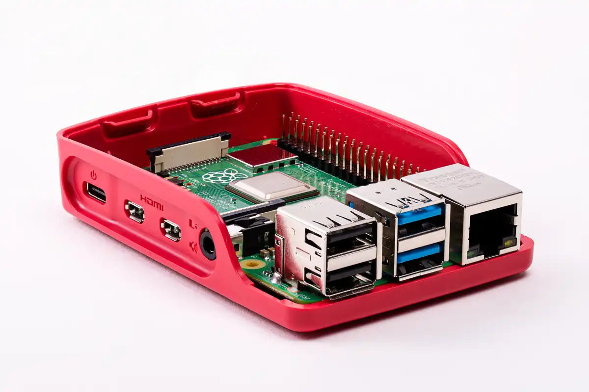 Official Raspberry Pi4 Case (Red & White with Cooling Fan)