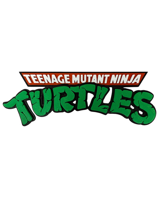 TMNT Turtles Decal Logo Art – 3D Retro Collectible (6"x2.5")