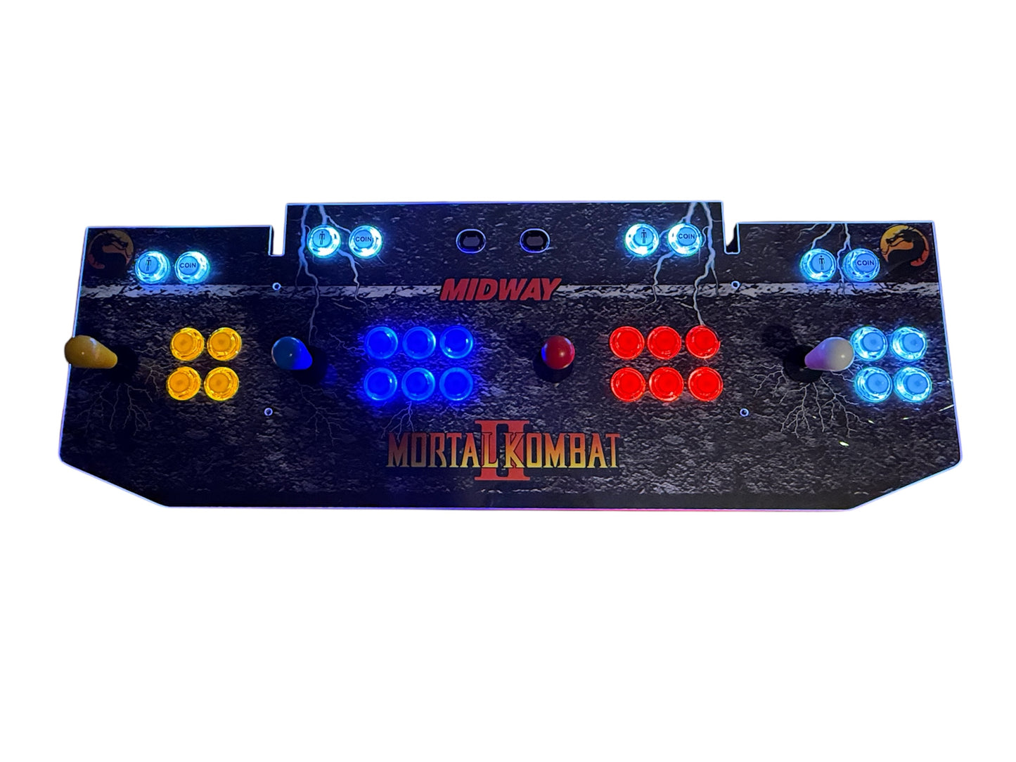 Mortal Kombat II Deluxe Arcade1up 4-Player Conversion Showtime Arcade Mod Kit