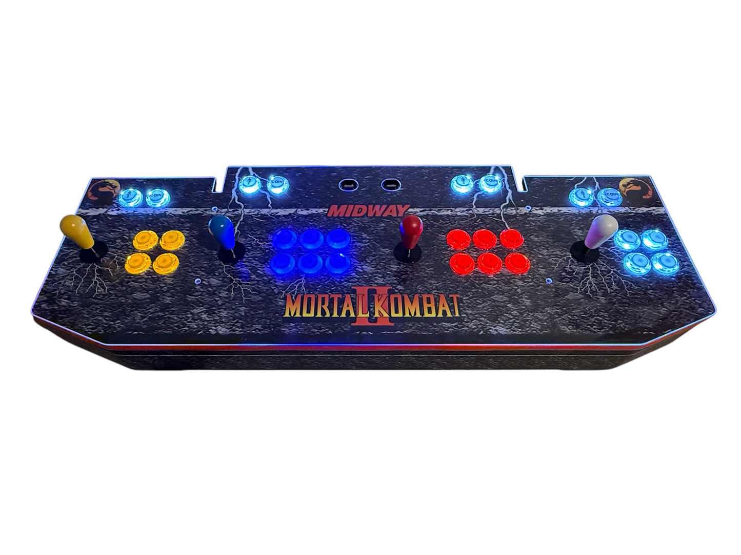 Mortal Kombat II Deluxe Arcade1up 4-Player Conversion Showtime Arcade Mod Kit